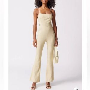 UO Chandler stroppy back linen jumpsuit